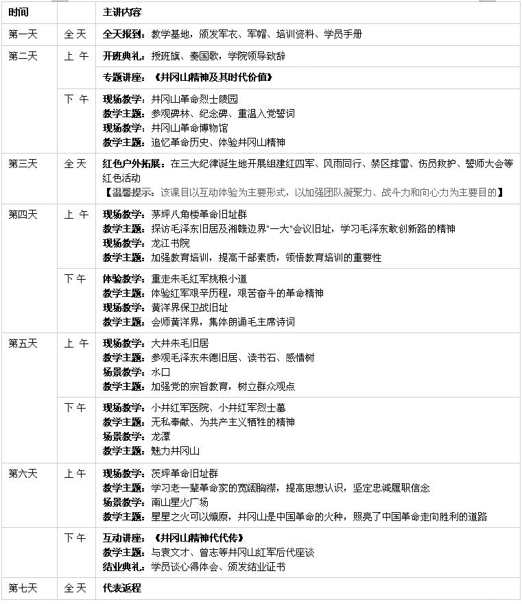 井冈山红色教育培训基地