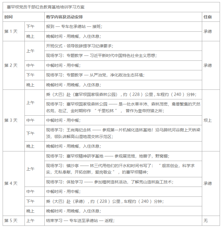 塞罕坝红色培训教育基地