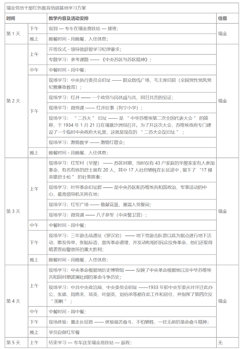 瑞金红色培训教育基地